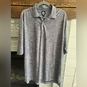 Men’s Footjoy Golf Polo Shirt Gray Blue XL